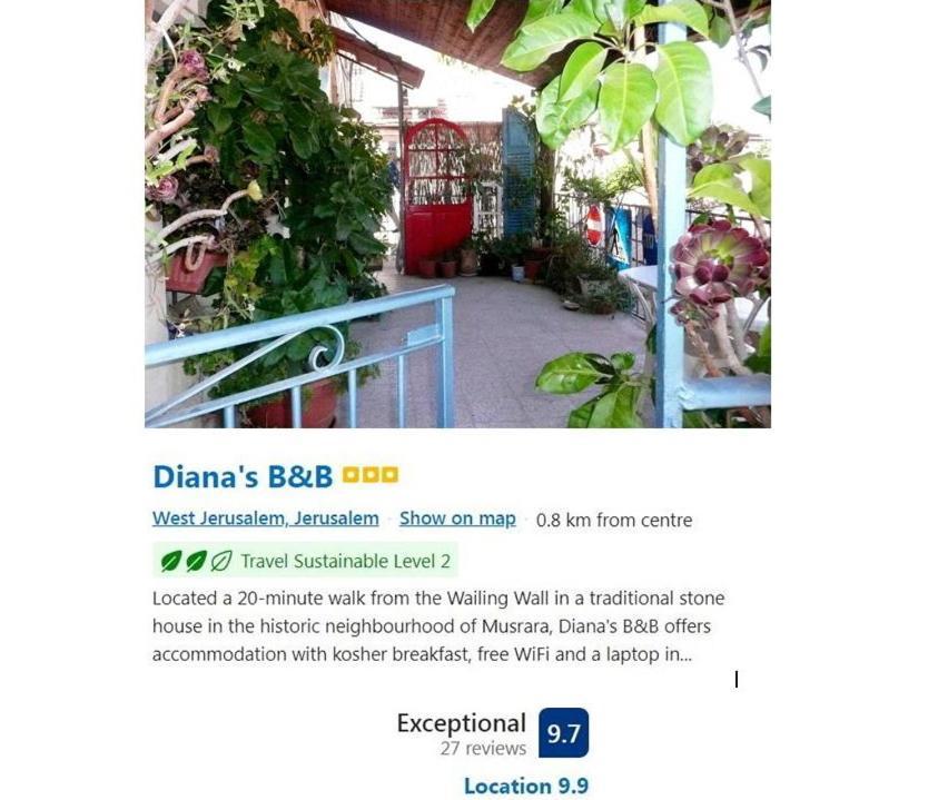 Diana'S B&B เยรูซาเลม ภายนอก รูปภาพ